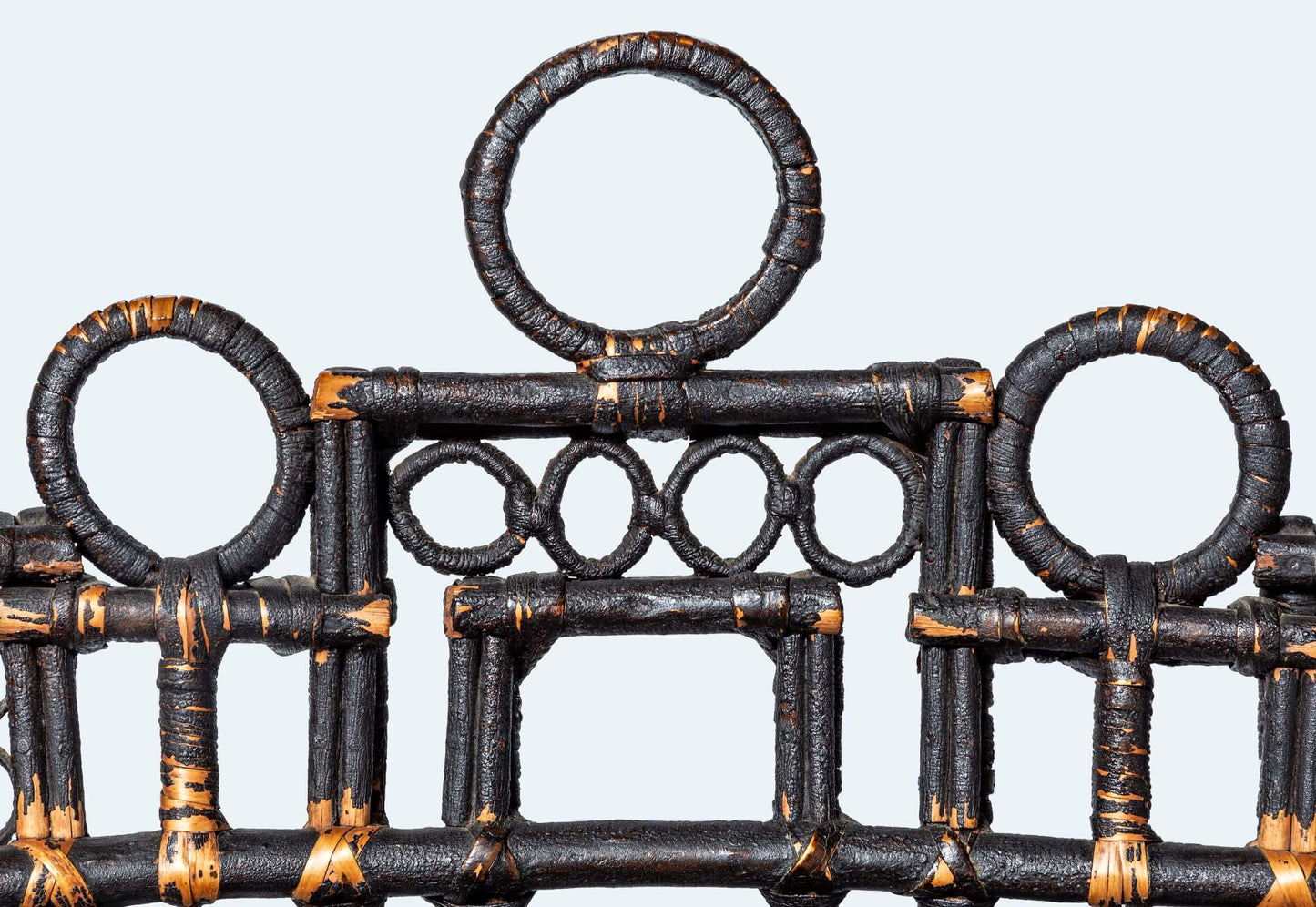 Antique 19th century, Chinese Quing period bamboo opium chair