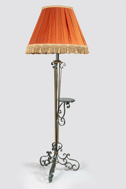 1920 French wrought iron standard lamp