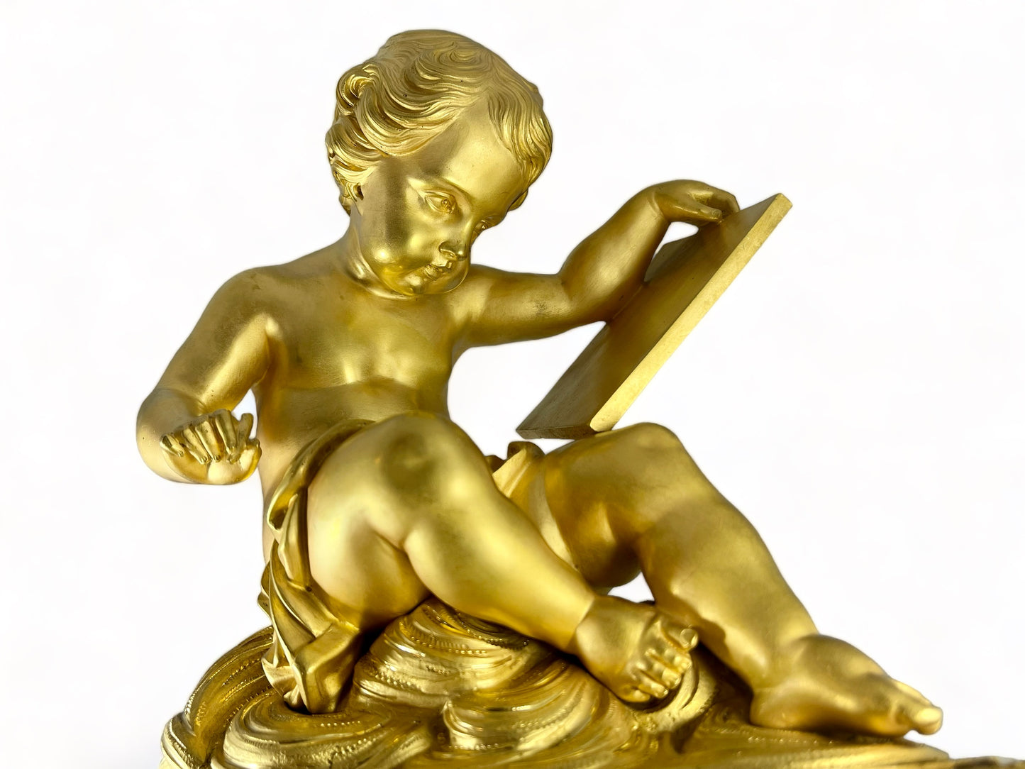 Antique 19th century Napoleon the 3rd gilt ormolu mantel clock