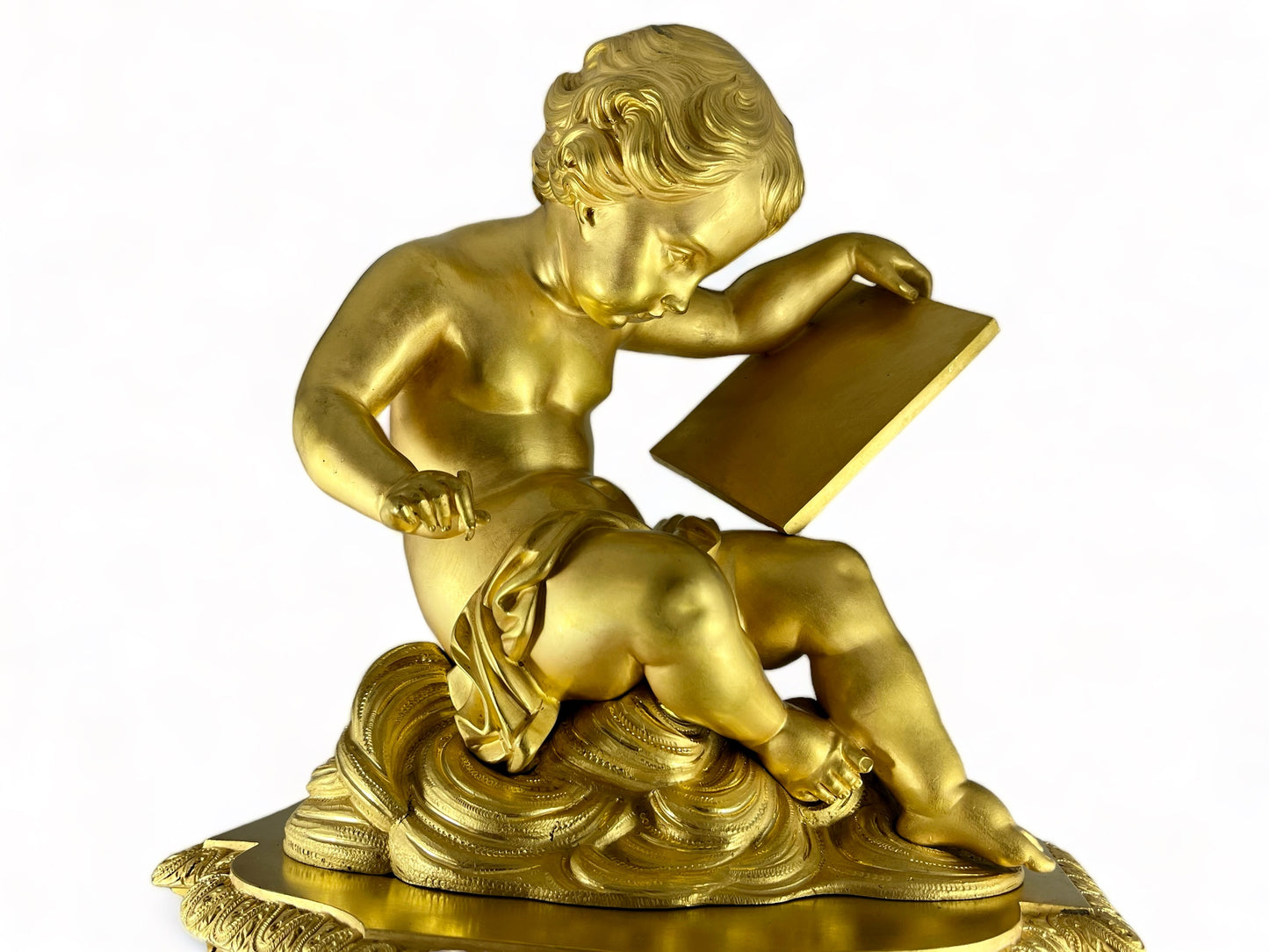 Antique 19th century Napoleon the 3rd gilt ormolu mantel clock