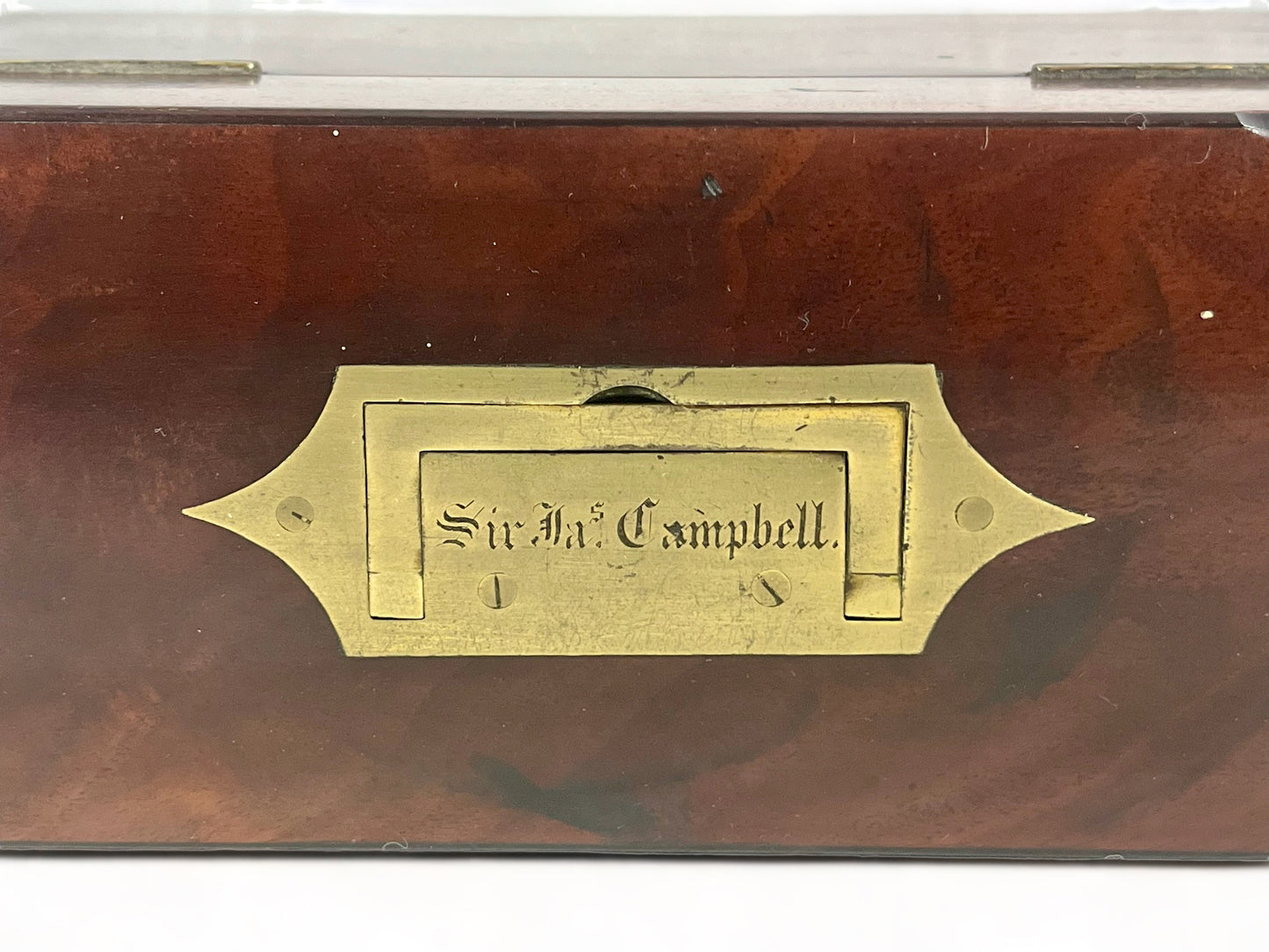 Antique 1700s English mahogany Georgian Apothecary campaign chest