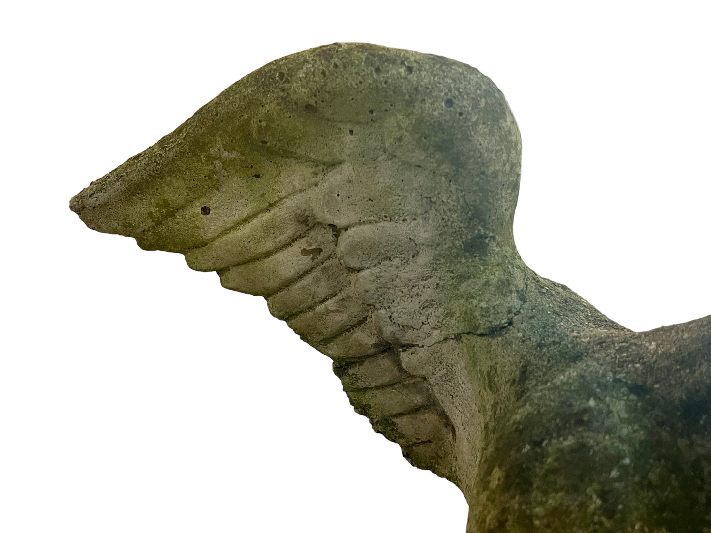 Reconstituted stone cupid on column garden statue