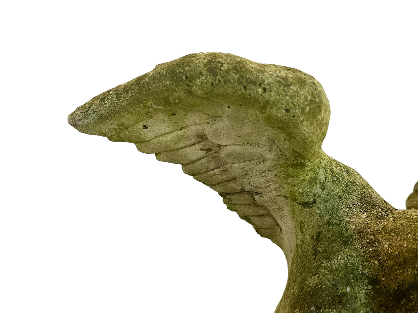 Reconstituted stone cupid on column garden statue