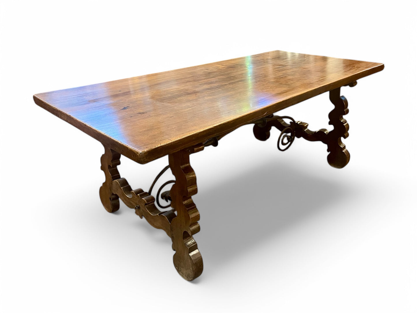 Antique French 19th century walnut refectory table