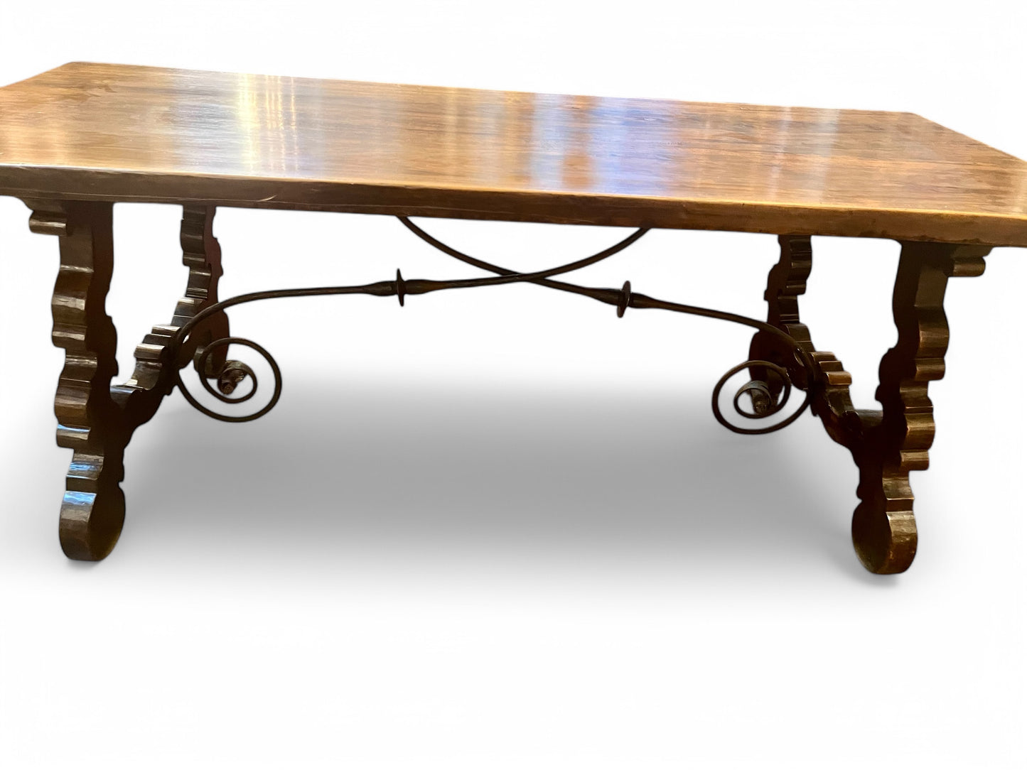 Antique French 19th century walnut refectory table
