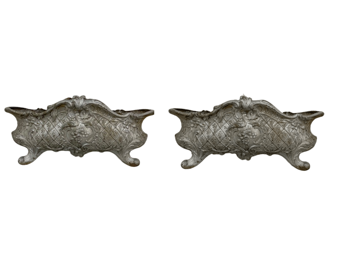 Pair of 19th century cast iron French urns.