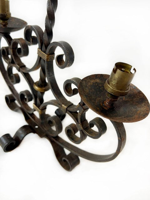 French wrought iron candelabra