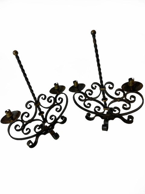 French wrought iron candelabra