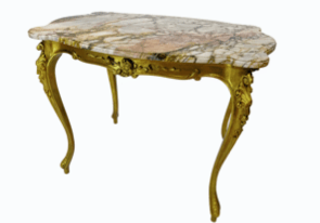 Louis 16th gilt center table.