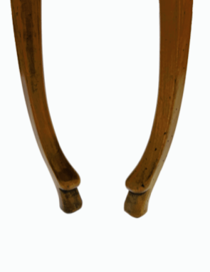 Pair of French Cherrywood corner tables.