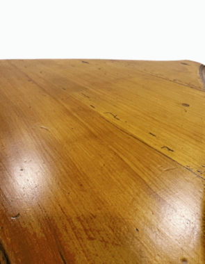 Pair of French Cherrywood corner tables.