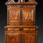 Antique French 19th century carved walnut cabinet