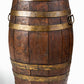 Antique 19th Century English brass bound coopered storage barrel