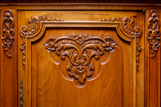 Antique 19th century French carved walnut sideboard