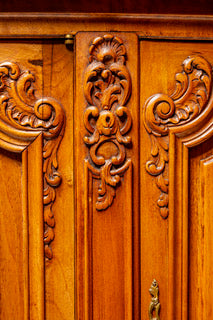 Antique 19th century French carved walnut sideboard