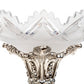 Antique English fine quality 3 branch silver plated epergne with cut glass bowls