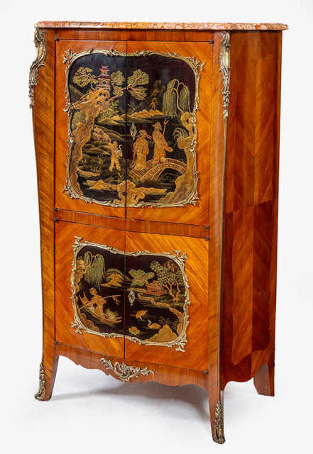 Antique 19th century French kingwood cabinet in style of Louis XV
