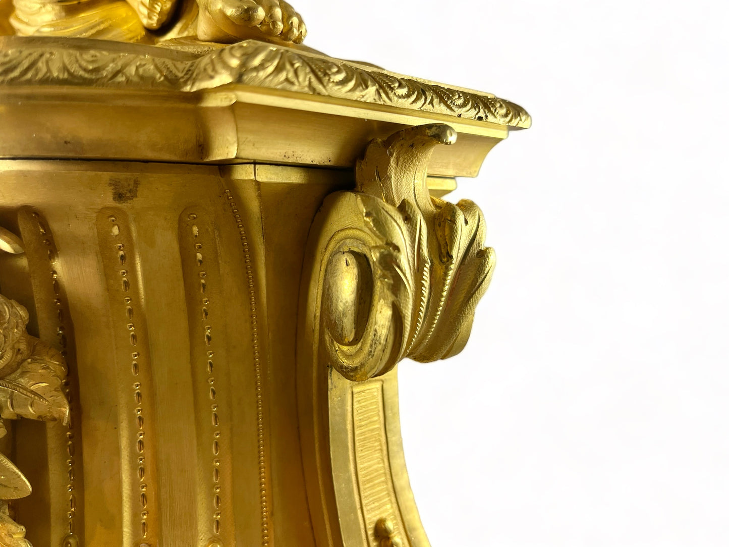 Antique 19th century Napoleon the 3rd gilt ormolu mantel clock