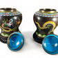 Pair of Chinese cloisonne lidded urns circa 1920