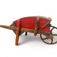 Antique 1900 Australian hand made wooden wheelbarrow with forged iron spoked wheel