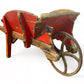 Antique 1900 Australian hand made wooden wheelbarrow with forged iron spoked wheel
