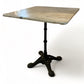 French vintage c1920 cast iron cafe table with original Carrara marble top