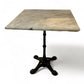 French vintage c1920 cast iron cafe table with original Carrara marble top