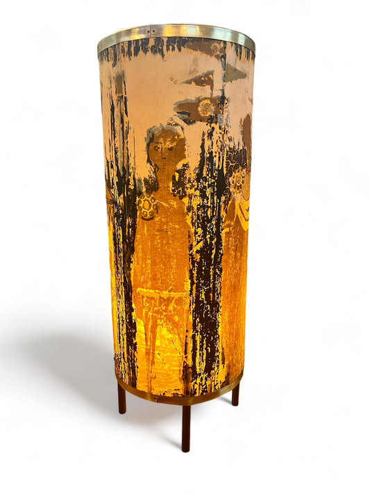 Vintage Mid century fibre glass lamp, England Chalford close, Arnold design Ltd. Brutalist design