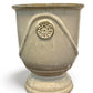 Vintage 1920 French terracotta white glazed jardiniere