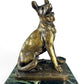 Antique 19 th century bronze figure, Alsatian dog