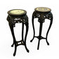Antique pair of Chinese carved Rosewood pedestals
