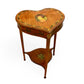 Antique 19th century English hart shaped painted satinwood occasional table