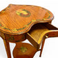 Antique 19th century English hart shaped painted satinwood occasional table