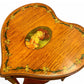Antique 19th century English hart shaped painted satinwood occasional table