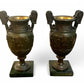 Antique A pair of 19th century French renaissance cast bronze urns