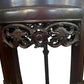 Antique carved Chinese rosewood pedestal with original grey marble insert