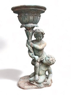 ANTIQUE 19th CENTURY BRONZE GARDEN FOUNTAIN