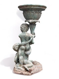 ANTIQUE 19th CENTURY BRONZE GARDEN FOUNTAIN