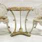 19th century English 3piece cast iron garden setting